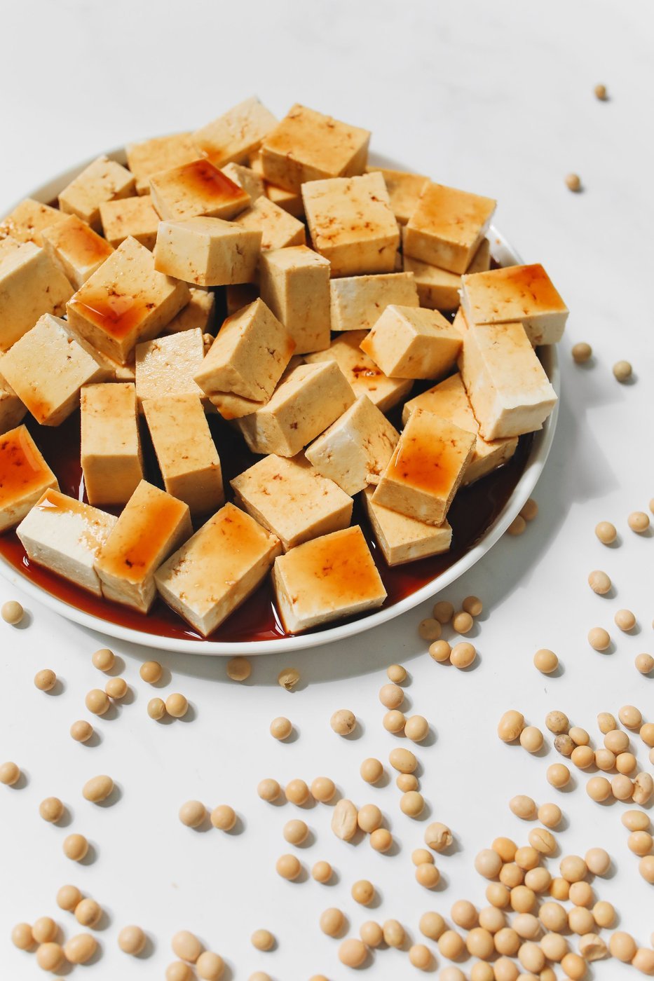 Cubetti di tofu in salsa di soia